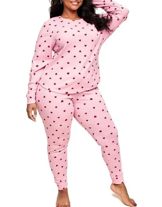 Muriel Women's Plus-Size Pajama Long-Sleeve Top & Legging Pajama Set
