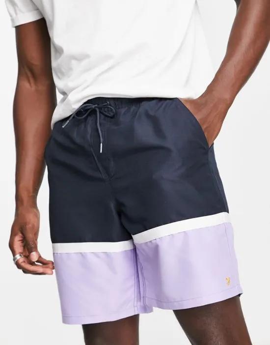 Murphy cut and sew shorts in navy
