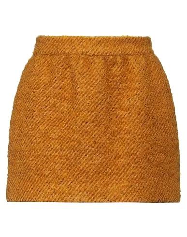 Mustard Bouclé Mini skirt