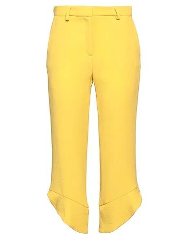 Mustard Crêpe Cropped pants & culottes