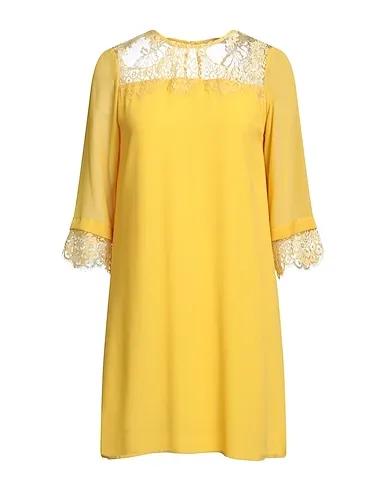 Mustard Crêpe Short dress