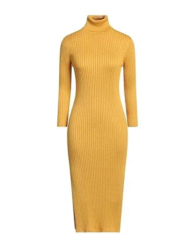 Mustard Knitted Midi dress