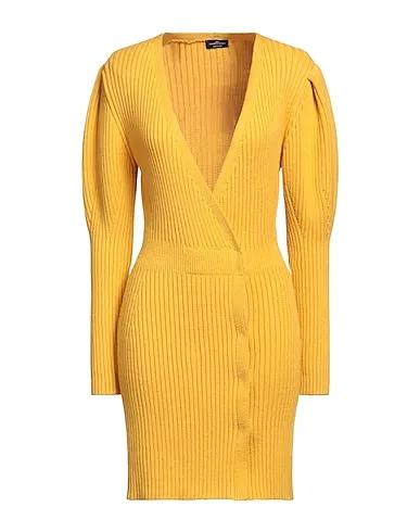 Mustard Knitted Short dress