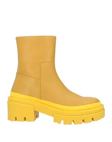 Mustard Leather Ankle boot