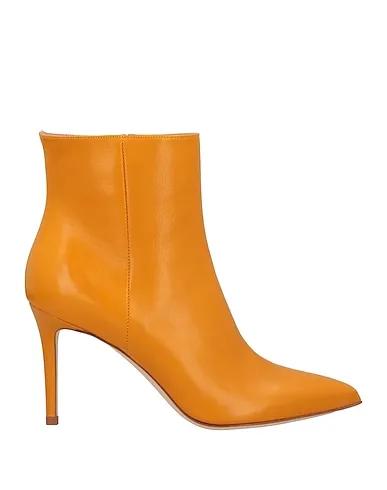 Mustard Leather Ankle boot