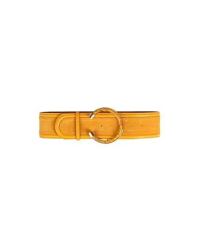 Mustard Leather High-waist belt