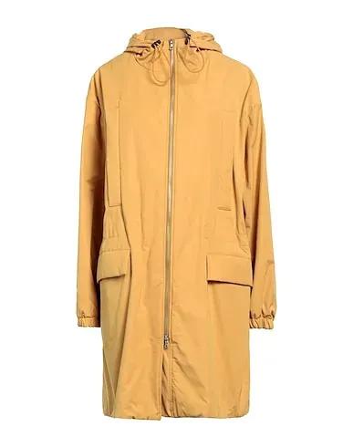 Mustard Plain weave Full-length jacket