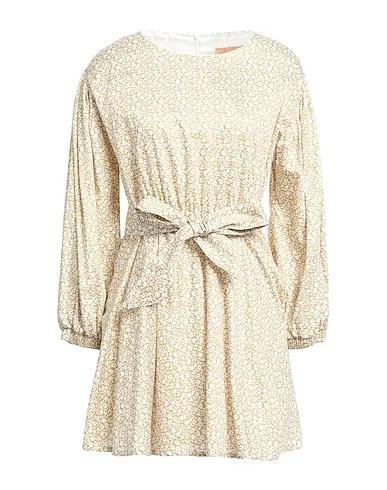 Mustard Plain weave Short dress