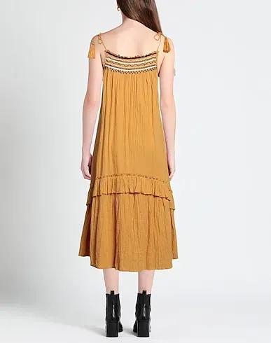 Mustard Plain weave Short dress