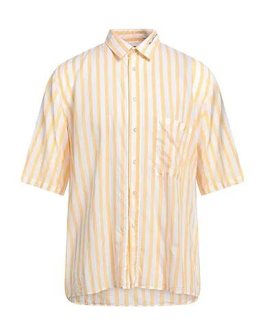 Mustard Plain weave Striped shirt