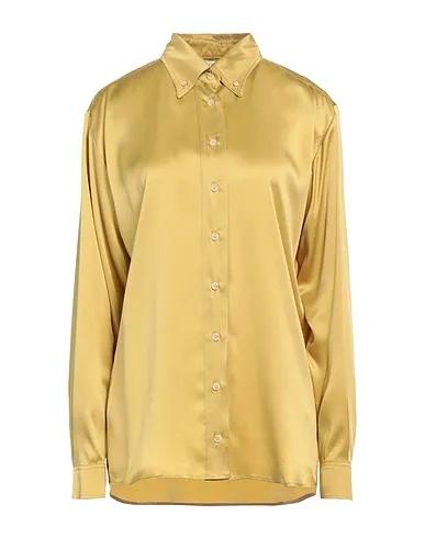 Mustard Satin Silk shirts & blouses