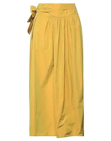 Mustard Taffeta Maxi Skirts