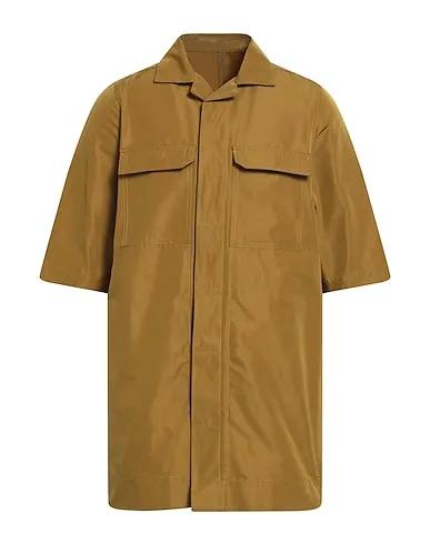 Mustard Techno fabric Solid color shirt