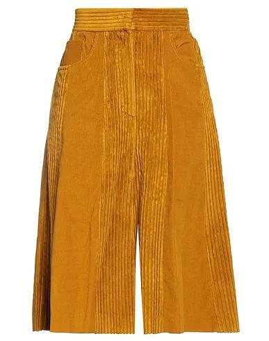 Mustard Velvet Cropped pants & culottes