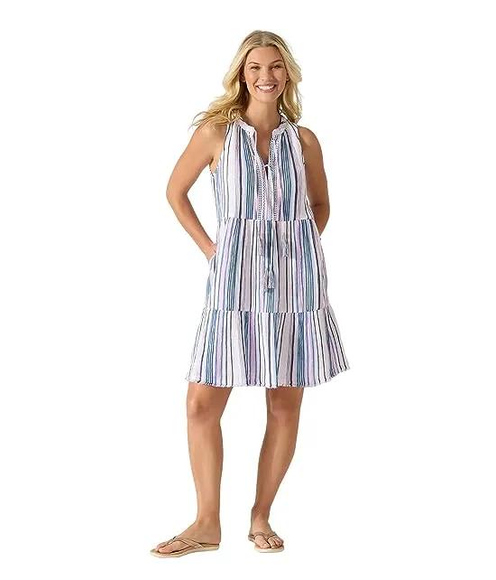 Mykonos Stripe Tiered Dress