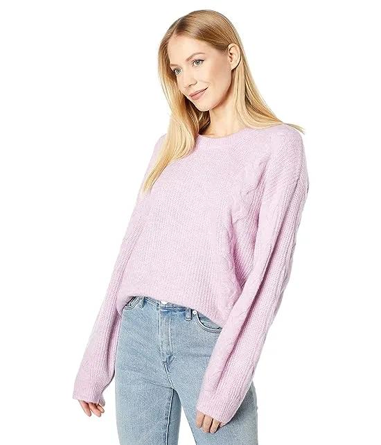 Natalia Sweater with Cable Stitch Detail