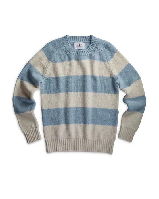 Nathan 6542 Wool Blend Stripe Regular Fit Crewneck Sweater