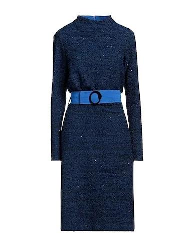 Navy blue Bouclé Midi dress