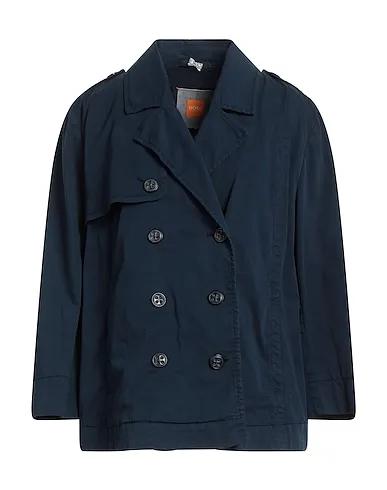 Navy blue Cotton twill Double breasted pea coat