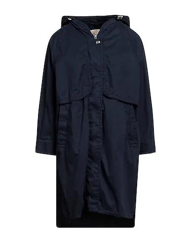 Navy blue Cotton twill Full-length jacket