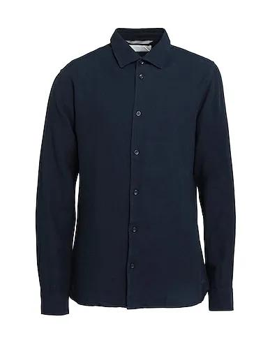 Navy blue Cotton twill Linen shirt