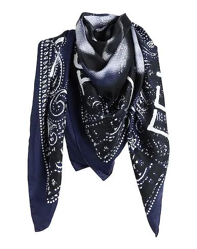 Navy blue Cotton twill Scarves and foulards