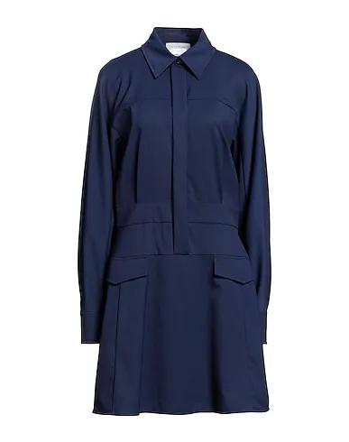 Navy blue Cotton twill Short dress