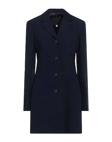 Navy blue Crêpe Full-length jacket
