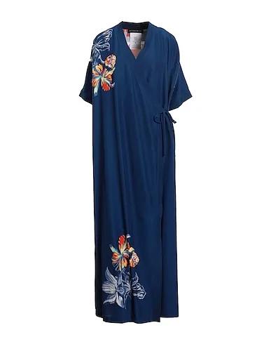 Navy blue Crêpe Long dress