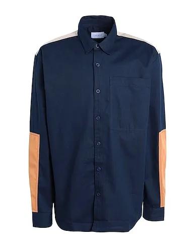 Navy blue Crêpe Patterned shirt