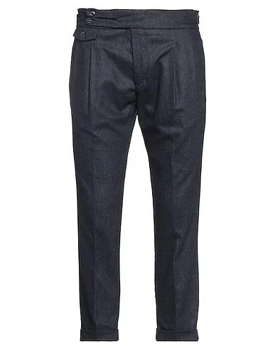 Navy blue Flannel Casual pants