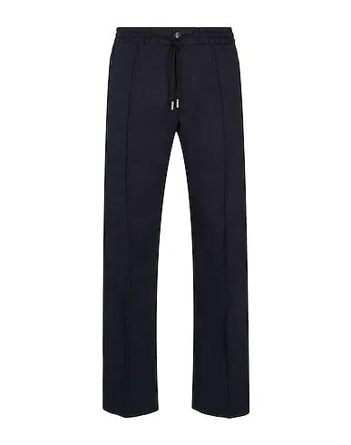 Navy blue Gabardine Casual pants DRAWSTRING WIDE TROUSERS
