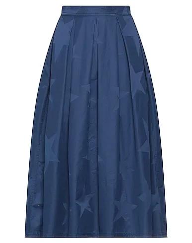 Navy blue Gabardine Midi skirt
