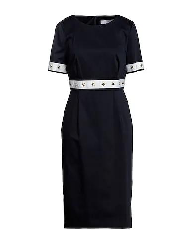 Navy blue Grosgrain Midi dress