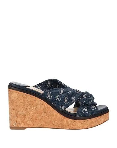 Navy blue Jacquard Mules and clogs