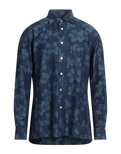 Navy blue Jacquard Patterned shirt