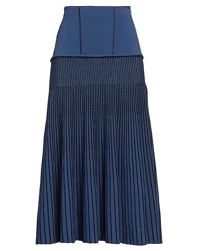Navy blue Jersey Midi skirt