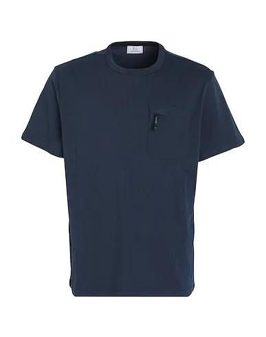 Navy blue Jersey T-shirt PATCHWORK TEE 	