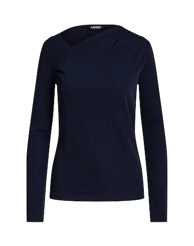 Navy blue Jersey T-shirt PLEATED STRETCH JERSEY TOP
