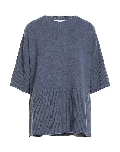 Navy blue Knitted Cashmere blend