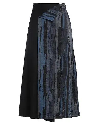 Navy blue Knitted Midi skirt