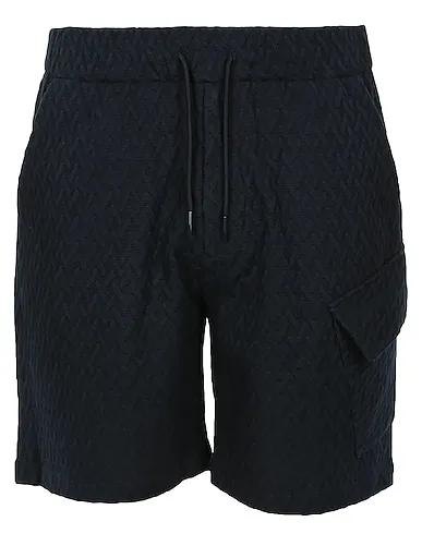 Navy blue Knitted Shorts & Bermuda
