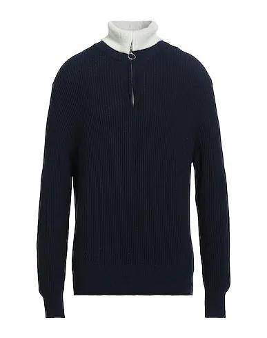 Navy blue Knitted Sweater with zip