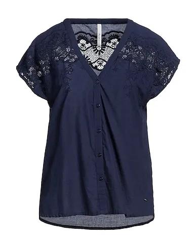 Navy blue Lace Lace shirts & blouses
