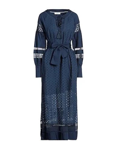 Navy blue Lace Long dress