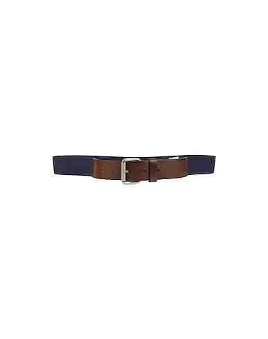 Navy blue Leather Fabric belt