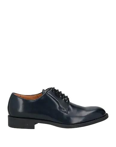 Navy blue Leather Laced shoes