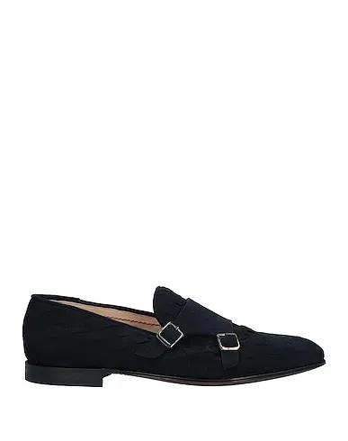 Navy blue Leather Loafers
