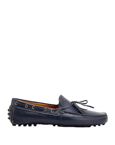Navy blue Leather Loafers LEATHER DRIVING SHOES
