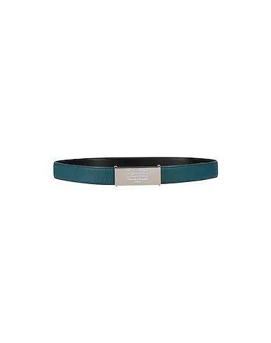 Navy blue Leather Regular belt